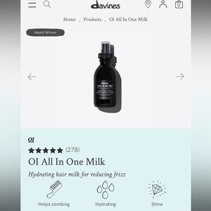 Davines Oi all in one hair milk